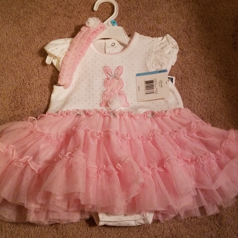 6 month easter/bunny onsie dress